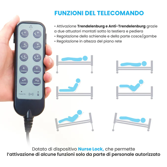 Telecomando letto ortopedico elettrico Armonia